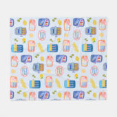 Couverture Polaire Sardines et citrons (Devant (Horizontal))