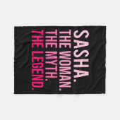 Couverture Polaire Sasha The Woman The Myth The Legend Funny Valentin (Devant (Horizontal))