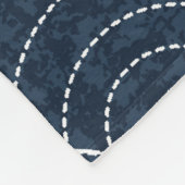Couverture Polaire Sashiko sans soudure motif de teinture indigo avec (Coin)