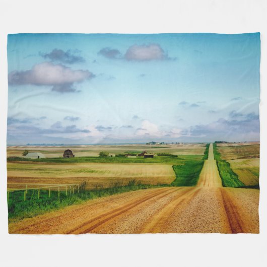 Couverture Polaire Saskatchewan Prairie Road (Devant (Horizontal))