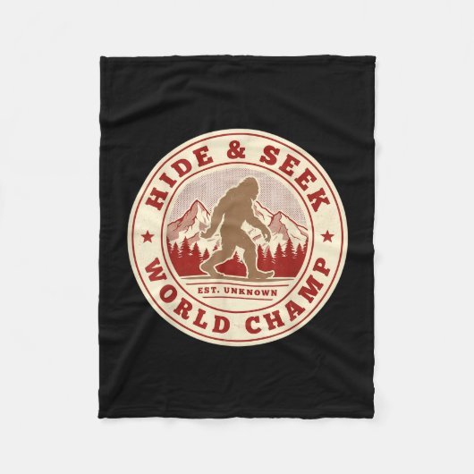 Couverture Polaire Sasquatch champion du monde de cache-cache Bigfoot (Devant)