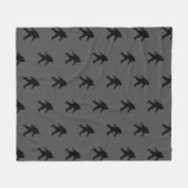 Couverture Polaire Sasquatch Motif des silhouettes de Bigfoot (Devant (Horizontal))