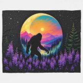 Couverture Polaire Sasquatch Rainbow Mountain Moon Horloge murale (Devant (Horizontal))