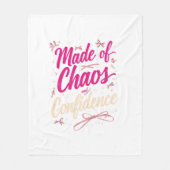 Couverture Polaire Sassy Pink Typography Chaos And Confidence (Devant)