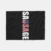 Couverture Polaire Saucisson américain drôle Usa (Devant (Horizontal))