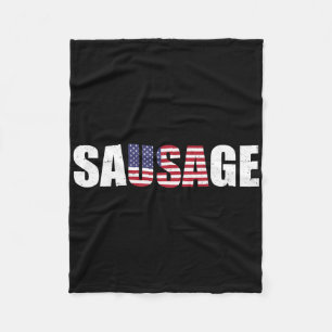 Couverture Polaire Saucisson américain drôle Usa