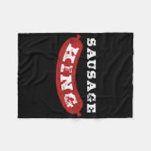 Couverture Polaire Saucisson King Funny Distressed Bbq (Devant (Horizontal))