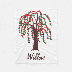 Couverture Polaire Saule avec des coeurs - personnalisables