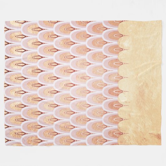 Couverture Polaire Saumon brillant Parties scintillant rose Sirène éc (Devant (Horizontal))
