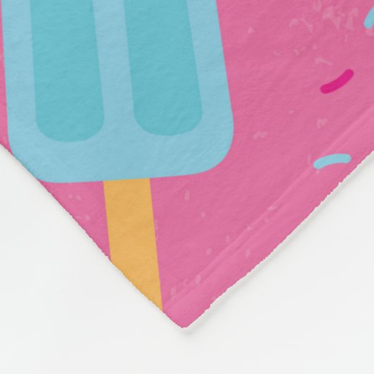 Couverture Polaire Saupoudrer, cupcakes, glaces et coquelicots (Coin)