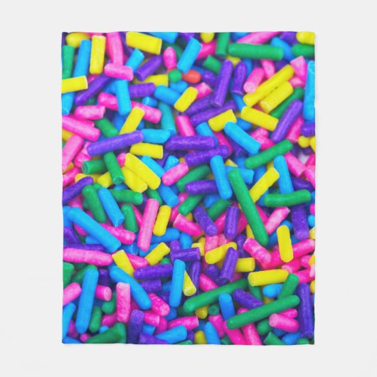 Couverture Polaire Saupoudrer de bonbons multicolores (Devant)