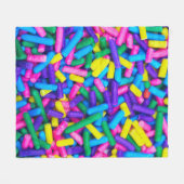 Couverture Polaire Saupoudrer de bonbons multicolores (Devant (Horizontal))
