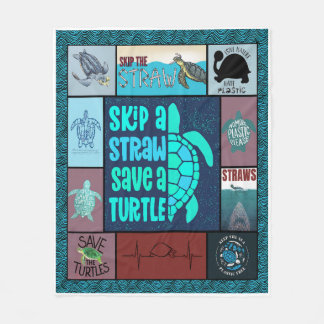 Couverture Polaire Sauter Une Paille Sauver Une Tortue