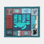 Couverture Polaire Sauter Une Paille Sauver Une Tortue (Devant (Horizontal))