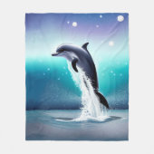 Couverture Polaire Sauts De Dauphin Dans L'Océan Fleece Blanket (Devant)