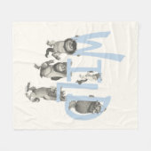 Couverture Polaire SAUVAGE | Wild Things et Max - Bleu (Devant (Horizontal))