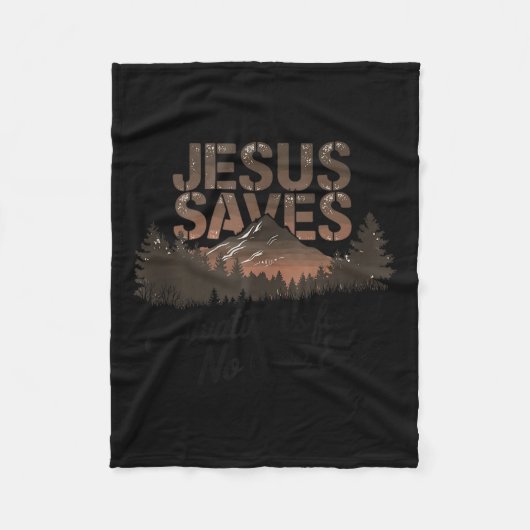 Couverture Polaire Sauvé par Jésus  (Devant)