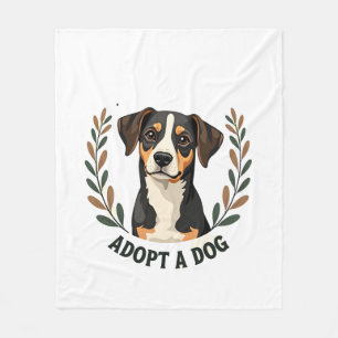 Couverture Polaire Sauver une vie Adopter un chien Illustration de ch