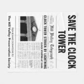 Couverture Polaire sauvez la tour d'horloge (Devant (Horizontal))