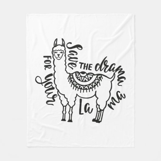 Couverture Polaire Sauvez le drame pour votre lama (Devant)