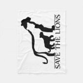 Couverture Polaire Sauvez les lions (Devant)
