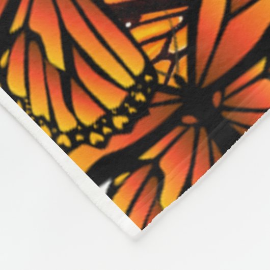 Couverture Polaire Sauvez les monarques papillon orange monarque noir (Coin)
