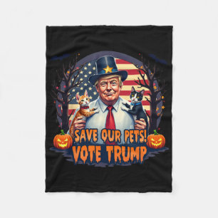 Couverture Polaire Sauvez nos animaux de compagnie Votez Trump Patrio