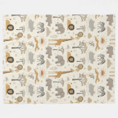 Couverture Polaire Savanna Sunrise Safari Pattern ID1259 (Devant (Horizontal))