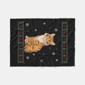 Couverture Polaire Savannah Chat Chandail de Noël Hommes Femmes Enfan (Devant (Horizontal))