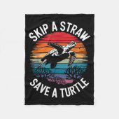 Couverture Polaire Save Turtles Sea Ocean Turtle Shirt (Devant)