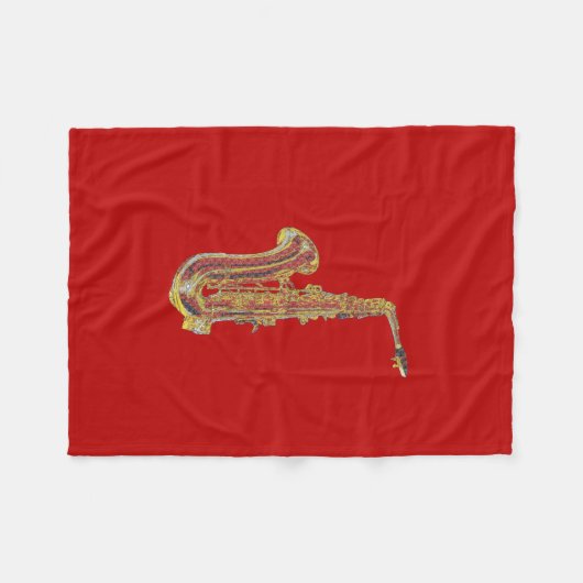 Couverture Polaire Saxophone (Devant (Horizontal))