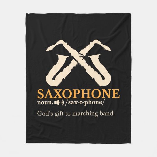 Couverture Polaire Saxophone - Saxophone - Définition (Devant)