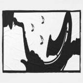 Couverture Polaire Saxophone surréaliste (Devant (Horizontal))