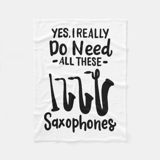 Couverture Polaire Saxophone - Types de saxophone (Devant)