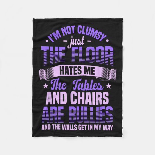 Couverture Polaire Saying I'm Not Clumsy Im Not Clumsy Sarcastic Wome (Devant)