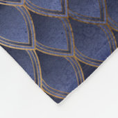 Couverture Polaire Scales Dragon Shimmergeant Navy & Gold Sparkles (Coin)