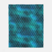 Couverture Polaire Scales Dragon Turquoise et Parties scintillant cha (Devant)