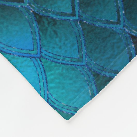 Couverture Polaire Scales Dragon Turquoise et Parties scintillant cha (Coin)