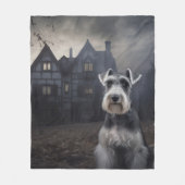 Couverture Polaire Scandale d'Halloween Schnauzer Miniature (Devant)