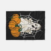 Couverture Polaire Scandale Halloween Citrouille de nuit Ghoul Spider (Devant (Horizontal))