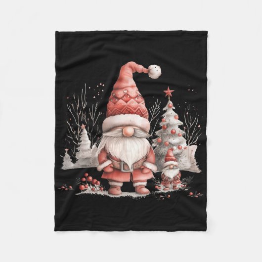 Couverture Polaire Scandinavian Christmas Gnome Red Berries T Shirt  (Devant)
