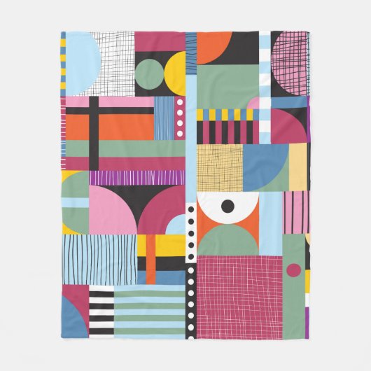 Couverture Polaire Scandinavian colorful pattern (Devant)