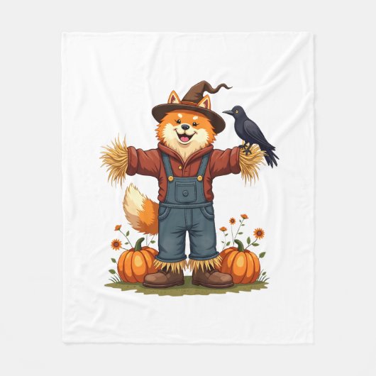 Couverture Polaire Scarecrow Samoyé Dog (Devant)