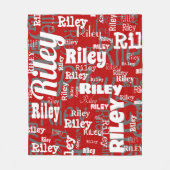 Couverture Polaire Scarlet Grey Nom Répéter la typographie Équipe Spo (Devant)