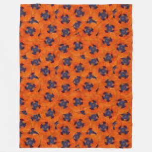 Couverture Polaire Scarlet Orange Poppy Motif sans joint