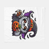 Couverture Polaire Scary Halloween Sloth Witch Costume Casquette Mer (Devant (Horizontal))