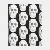 Couverture Polaire Scary Scull Black & White Pattern (Devant)