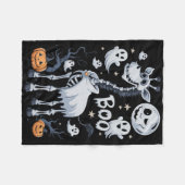 Couverture Polaire Scary Skeleton Giraffe Dans Ghosts Halloween (Devant (Horizontal))
