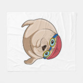 Couverture Polaire Sceau à nager avec lunettes de natation (Devant (Horizontal))