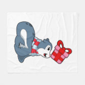 Couverture Polaire Sceau avec cadeau (Devant (Horizontal))